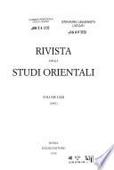Rivista degli studi orientali