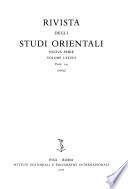 Rivista degli studi orientali