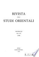 Rivista degli studi orientali