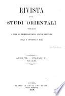 Rivista degli studi orientali