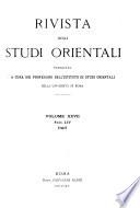 Rivista degli studi orientali