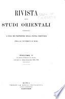 Rivista degli studi orientali