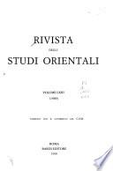 Rivista degli studi orientali