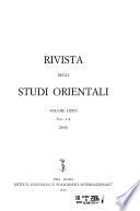 Rivista degli studi orientali