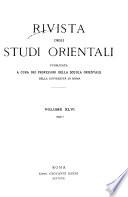 Rivista degli studi orientali