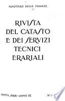 Rivista del catasto e dei servizi tecnici erariali