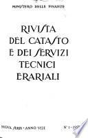 Rivista del catasto e dei servizi tecnici erariali