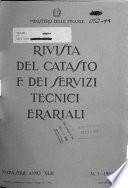 Rivista del catasto e dei servizi tecnici erariali