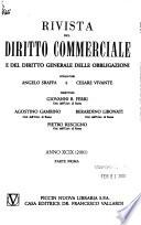 Rivista del diritto commerciale e del diritto generale delle obbligazioni