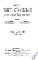 Rivista del diritto commerciale e del diritto generale delle obbligazioni