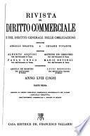 Rivista del diritto commerciale e del diritto generale delle obbligazioni