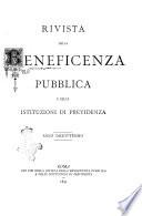Rivista della beneficenza pubblica e delle istituzioni di previdenza