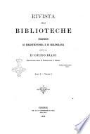 Rivista delle biblioteche periodico di biblioteconomia e di bibliografia