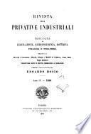 Rivista delle privative industriali raccolta di legislazione, giurisprudenza, dottrina