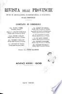 Rivista delle province bollettino dell'Unione delle province d'Italia