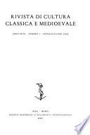 Rivista di cultura classica e medioevale