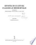 Rivista di cultura classica e medioevale