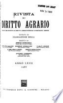Rivista di diritto agrario
