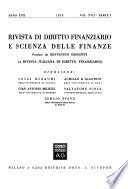 Rivista di diritto finanziario e scienza delle finanze