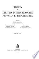 Rivista di diritto internazionale privato e processuale