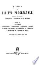 Rivista di diritto processuale