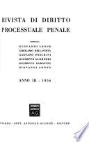 Rivista di diritto processuale penale