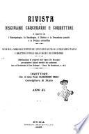 Rivista di discipline carcerarie e correttive