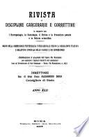 Rivista di discipline carcerarie e correttive