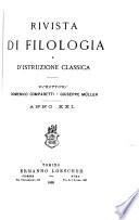 Rivista di filologia e d'istruzione classica