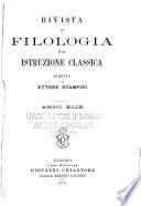 Rivista di filologia e d'istruzione classica