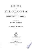 Rivista di filologia e d'istruzione classica