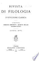 Rivista di filologia e d'istruzione classica