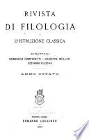 Rivista di filologia e d'istruzione classica