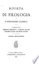 Rivista di filologia e d'istruzione classica