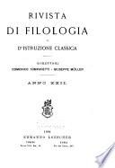 Rivista di filologia e d'istruzione classica