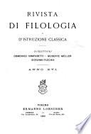 Rivista di filologia e d'istruzione classica