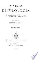 Rivista di filologia e di istruzione classica