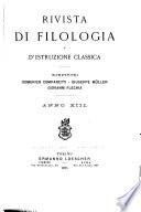 Rivista di filologia e di istruzione classica