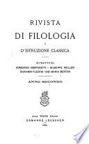 Rivista di filologia e di istruzione classica