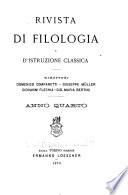 Rivista di filologia e di istruzione classica