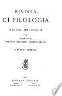 Rivista di filologia e di istruzione classica