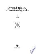 Rivista di filologia e letterature ispaniche