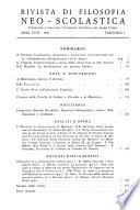 Rivista di filosofia neo-scolastica