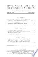Rivista di filosofia neo-scolastica