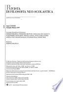 Rivista di filosofia neo-scolastica