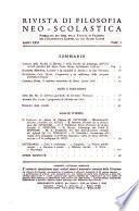 Rivista di filosofia neo-scolastica