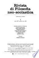 Rivista di filosofia neo-scolastica