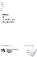 Rivista di grammatica generativa