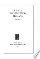 Rivista di letteratura italiana