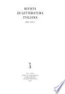 Rivista di letteratura italiana